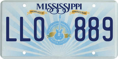 MS license plate LLO889