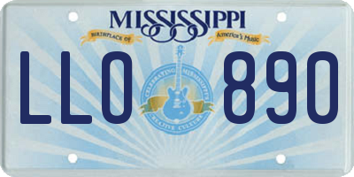 MS license plate LLO890