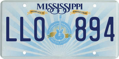MS license plate LLO894