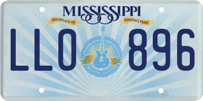 MS license plate LLO896