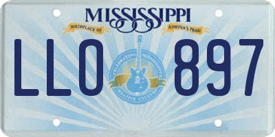 MS license plate LLO897
