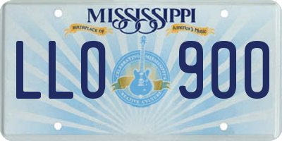 MS license plate LLO900