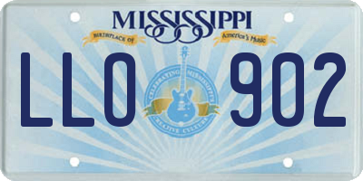 MS license plate LLO902