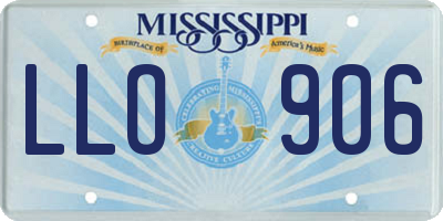 MS license plate LLO906