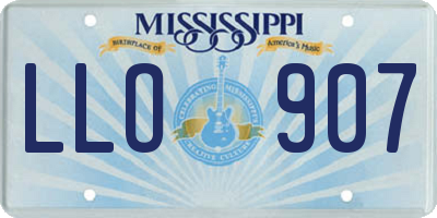 MS license plate LLO907