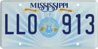 MS license plate LLO913