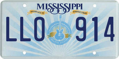 MS license plate LLO914