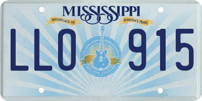 MS license plate LLO915