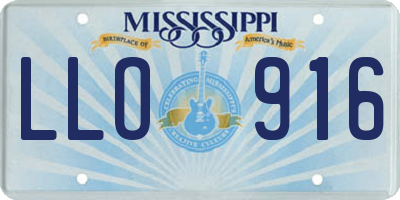 MS license plate LLO916