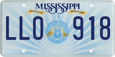 MS license plate LLO918