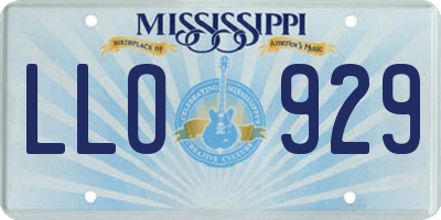 MS license plate LLO929