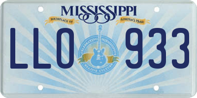 MS license plate LLO933
