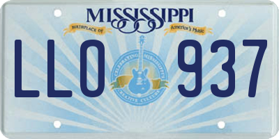 MS license plate LLO937