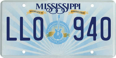 MS license plate LLO940