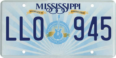 MS license plate LLO945