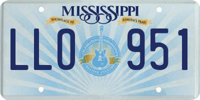 MS license plate LLO951
