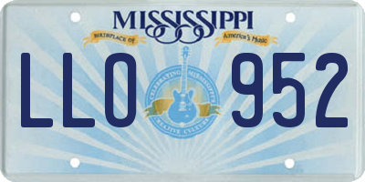 MS license plate LLO952