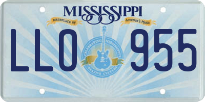 MS license plate LLO955