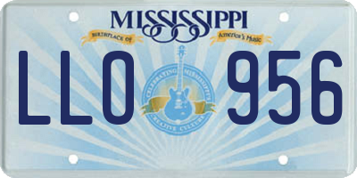 MS license plate LLO956