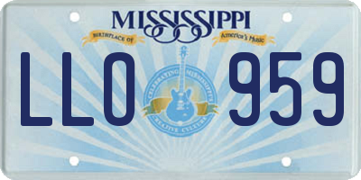 MS license plate LLO959