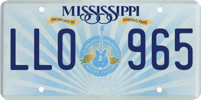MS license plate LLO965