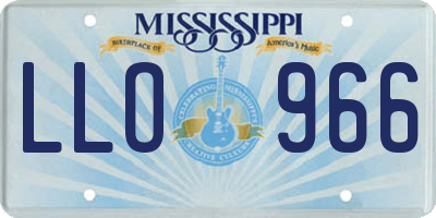 MS license plate LLO966