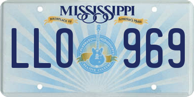 MS license plate LLO969