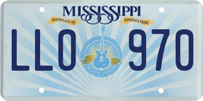MS license plate LLO970
