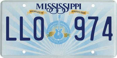 MS license plate LLO974