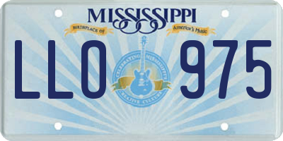 MS license plate LLO975