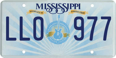 MS license plate LLO977
