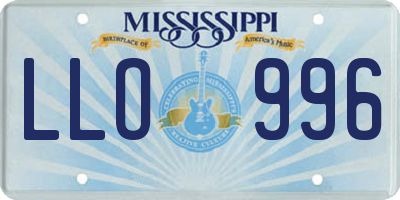MS license plate LLO996