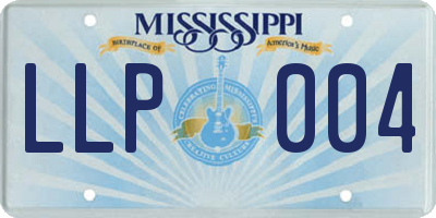 MS license plate LLP004