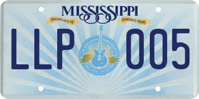 MS license plate LLP005