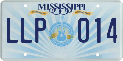 MS license plate LLP014