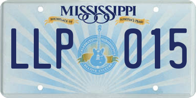 MS license plate LLP015