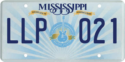 MS license plate LLP021