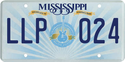 MS license plate LLP024