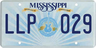 MS license plate LLP029