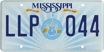 MS license plate LLP044