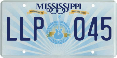 MS license plate LLP045
