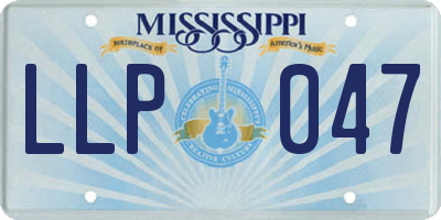MS license plate LLP047