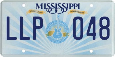 MS license plate LLP048