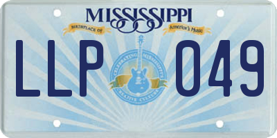 MS license plate LLP049
