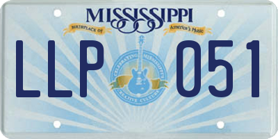 MS license plate LLP051