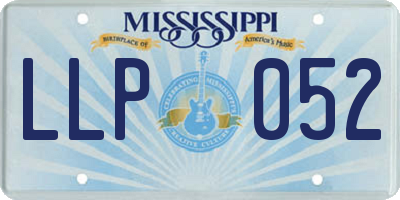 MS license plate LLP052