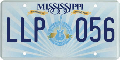 MS license plate LLP056