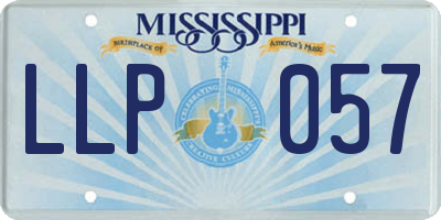 MS license plate LLP057