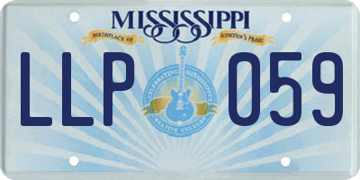 MS license plate LLP059