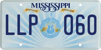 MS license plate LLP060